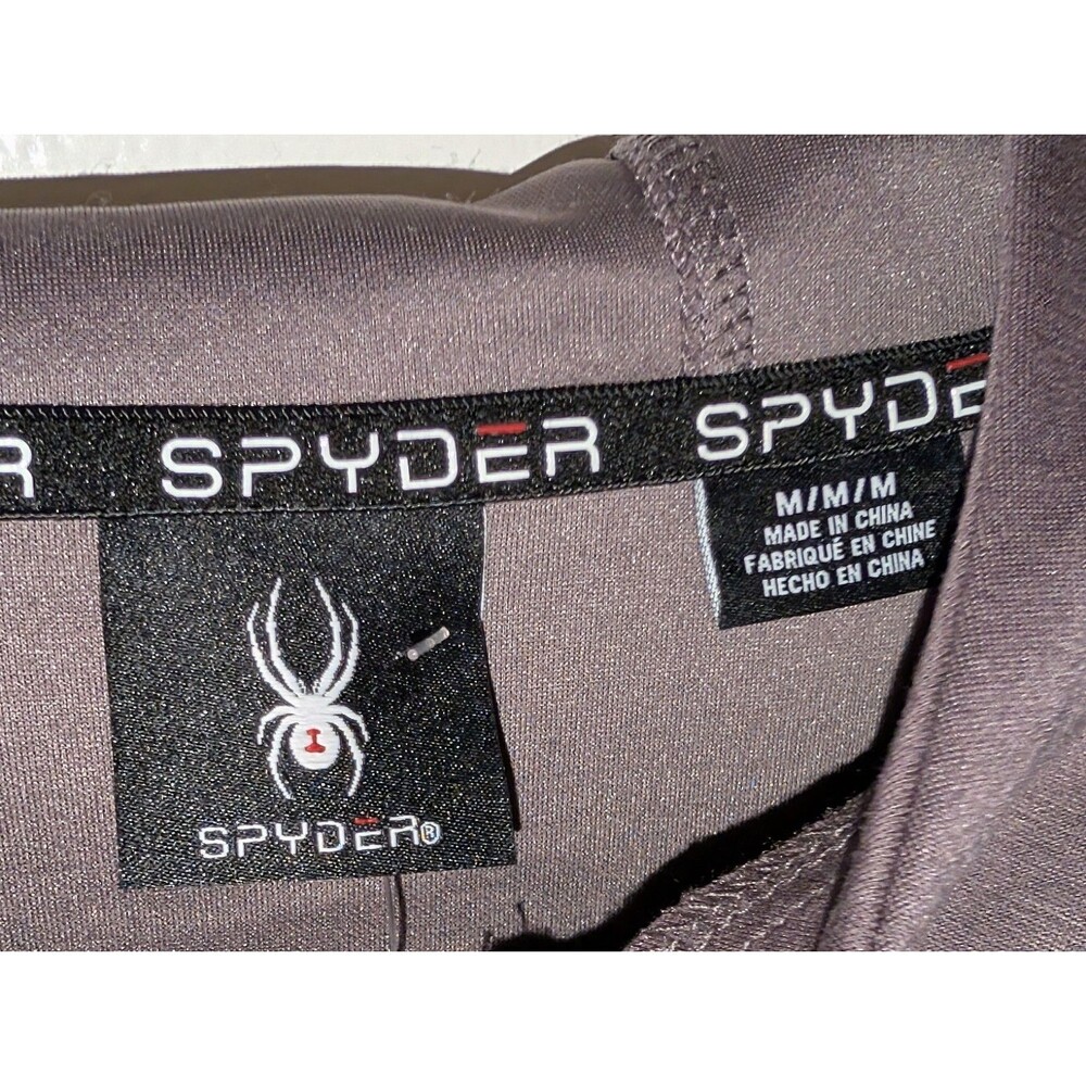 Spyder Hoodie Jacket Womens Medium Full Zip Athletic Brown Stretch Pockets NWT - Picture 5 of 14